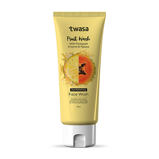 Twasa Papaya & Pineapple Face Wash - Natural Enzyme Exfoliation