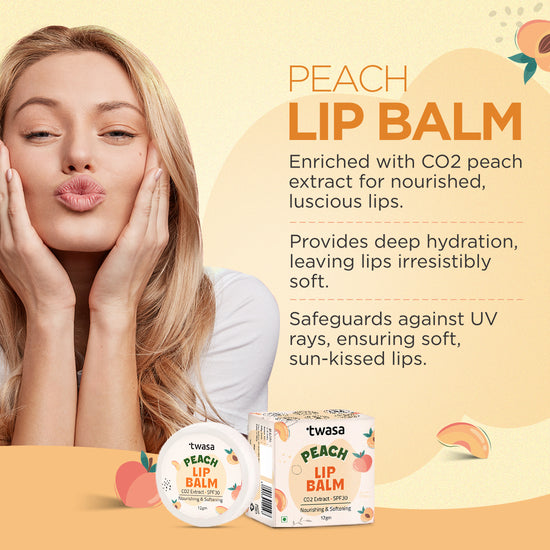 Organic peach-flavored lip balm benefits