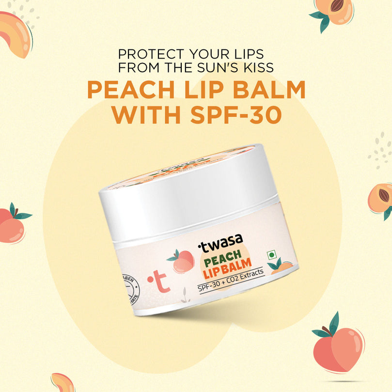 SPF-infused peach lip balm advantages
