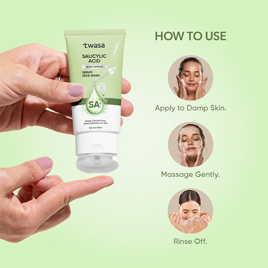 Twasa salicylic acid cleanser for blackheads – Targeted facial wash to reduce clogged pores