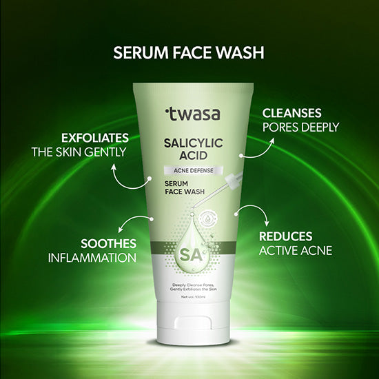 Twasa 2% salicylic acid cleanser – Powerful yet gentle exfoliating face wash for daily use