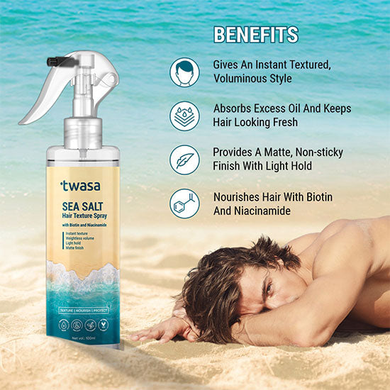 Twasa Sea Salt Spray for Men – matte finish and easy hold