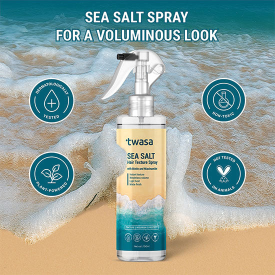 Twasa Sea Salt Spray for Hair – adds volume, texture, and grip