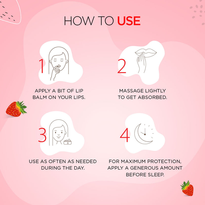 Step-by-step guide: Strawberry Shaped Lip Balm application