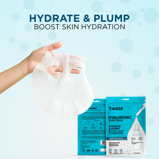 Revitalize your skin with a hydrating sheet mask and hyaluronic acid
