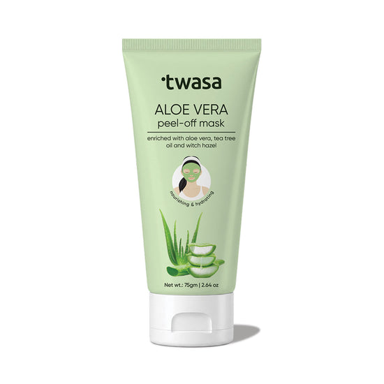 Twasa Aloe Vera Peel Off Mask 75g tube for hydrating and deep-cleansing facial care