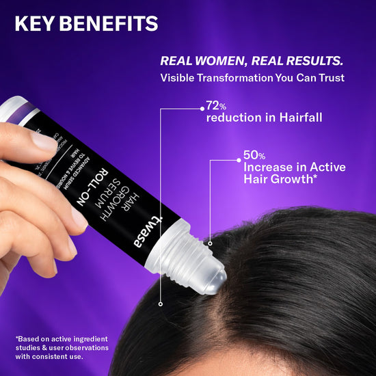 Twasa anti hair fall serum roll on for strong roots and healthy hair growth
