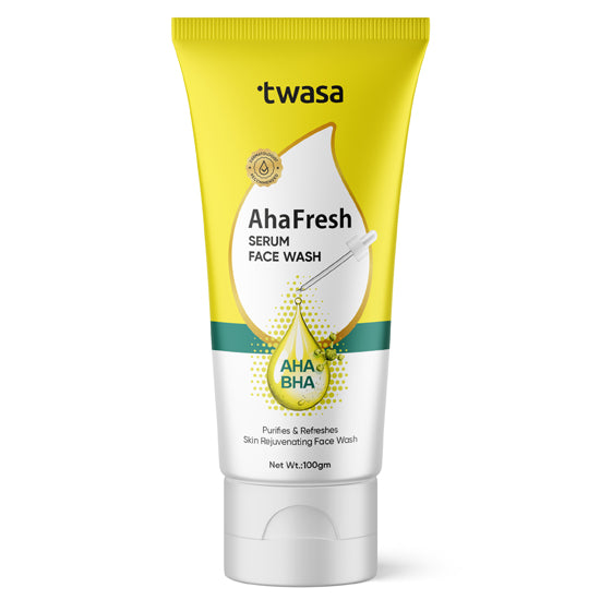 Twasa AHA-BHA foaming face wash for acne control and clear skin