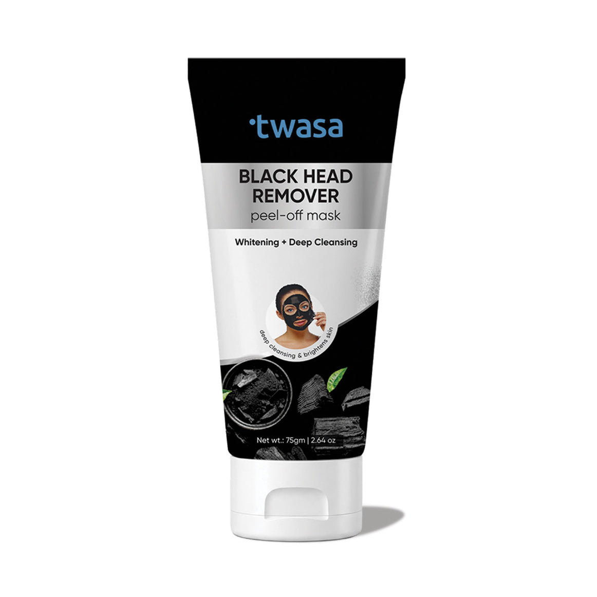 Twasa Blackhead Peel Off Mask 75g  – best blackhead remover peel off mask for nose and face, deep cleansing pore remover mask


