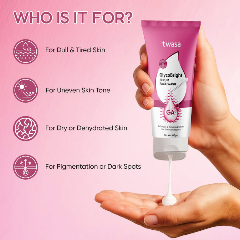 AHA Glycolic Acid Exfoliating Face Wash for Glowing and Brighter Skin
