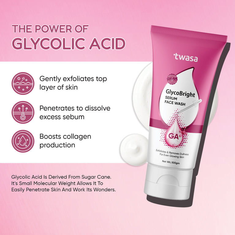 Salicylic and Glycolic Acid Face Wash for Acne, Blackheads and Pore Cleansing
