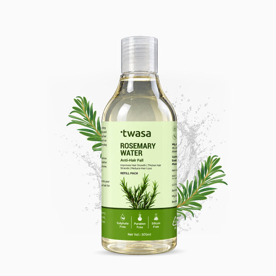 Twasa Rosemary Water Refill Pack 305 ml for hair and scalp care