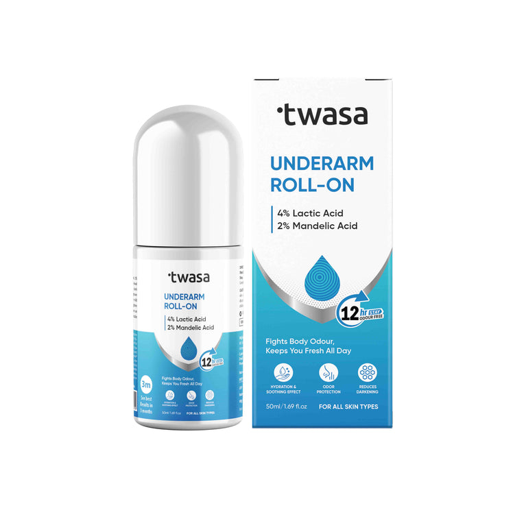 Best underarm roll on with 4% lactic acid and 2% mandelic acid for dark underarms and pigmentation