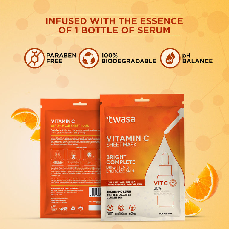 Revitalize your skin with a brightening sheet mask and vitamin C infusion