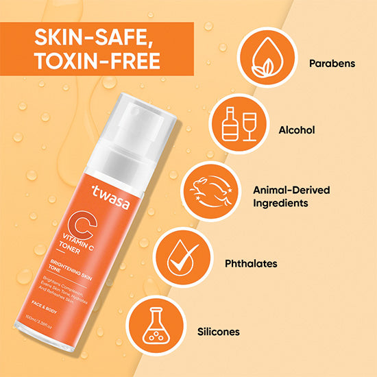 Twasa Vitamin C Brightening Toner – Korean-Inspired Glow for Oily Skin