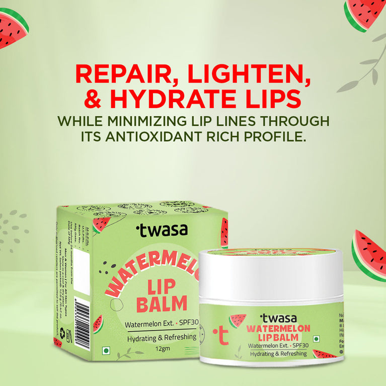 Natural ingredients in watermelon lip balm