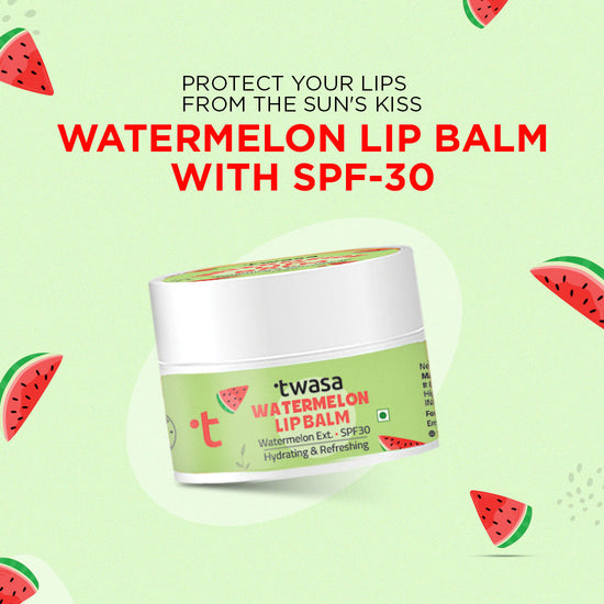 Watermelon lip balm with SPF benefits