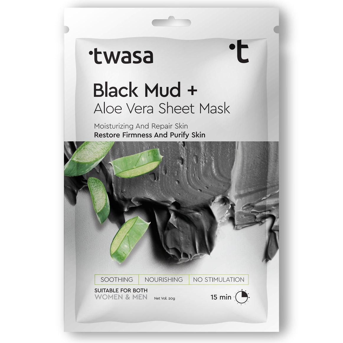 Our natural Black Mud Face Sheet Mask